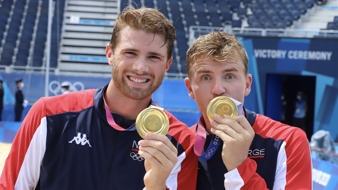 Anders Mol og Christian Sørum under OL i Tokyo 2021.